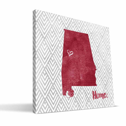 Alabama Crimson Tide Home Canvas Print