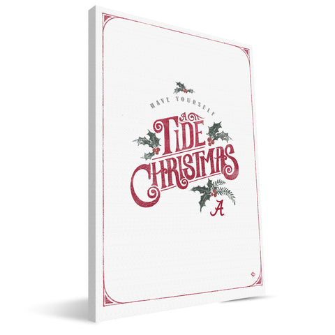 Alabama Crimson Tide Merry Little Christmas Canvas Print