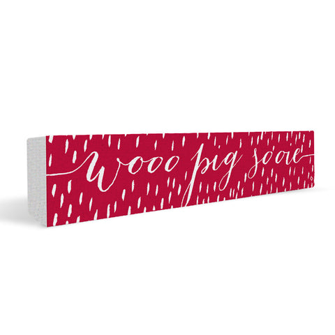 Arkansas Razorbacks Rally Cry Brush Mark Rectangular Shelf Block