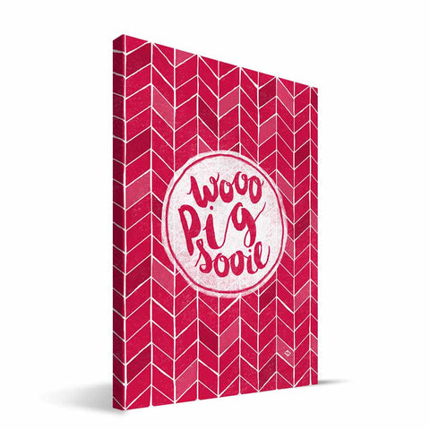 Arkansas Razorbacks Geometric Canvas Print