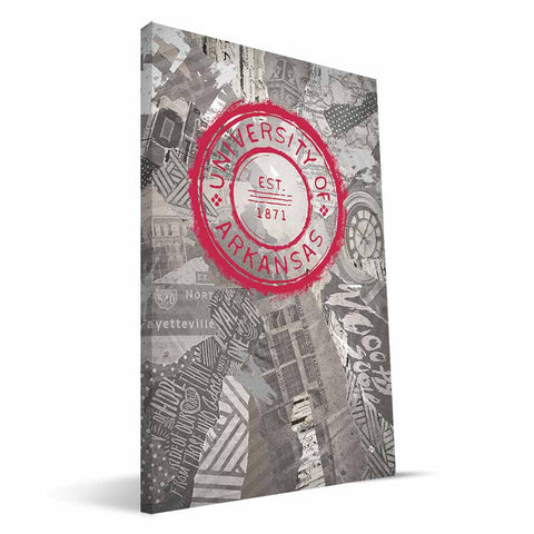 Arkansas Razorbacks Scrapbook Canvas Print