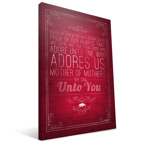 Arkansas Razorbacks Song Canvas Print