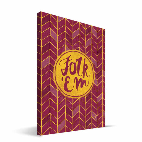 Arizona State Sun Devils Geometric Canvas Print