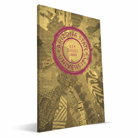 Arizona State Sun Devils Scrapbook Canvas Print