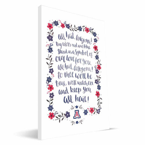 Arizona Wildcats Hand-Painted Song Canvas Print