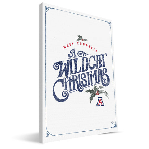 Arizona Wildcats Merry Little Christmas Canvas Print