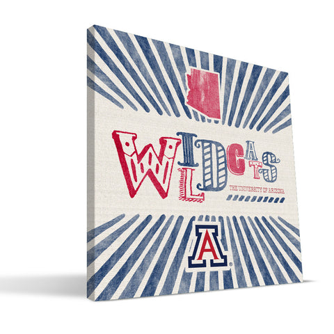 Arizona Wildcats State Canvas Print