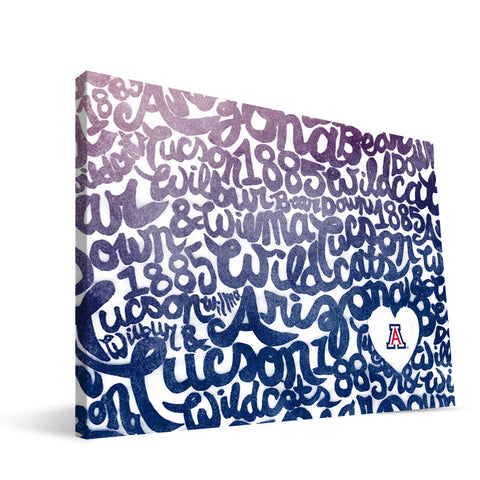 Arizona Wildcats Watercolor Canvas Print