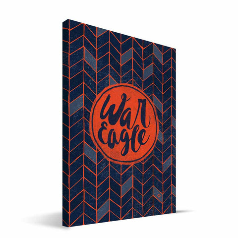 Auburn Tigers Geometric Canvas Print