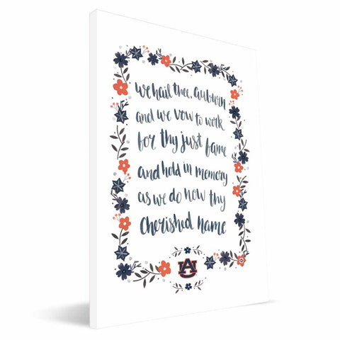 Auburn Tigers Hand-Painted Song Canvas Print