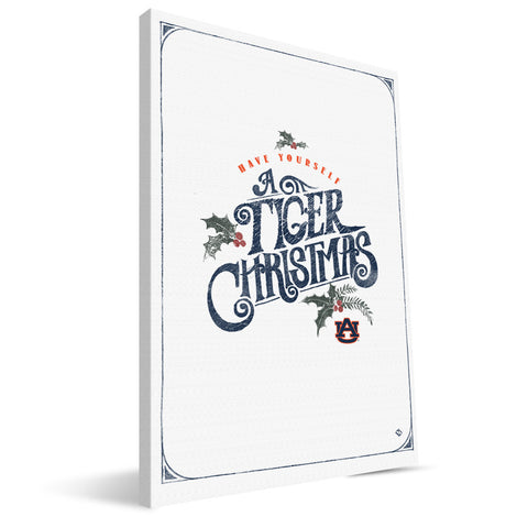 Auburn Tigers Merry Little Christmas Canvas Print