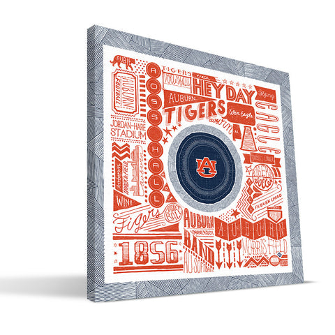 Auburn Tigers Pictograph Canvas Print