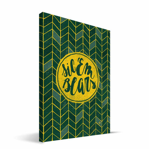 Baylor Bears Geometric Canvas Print