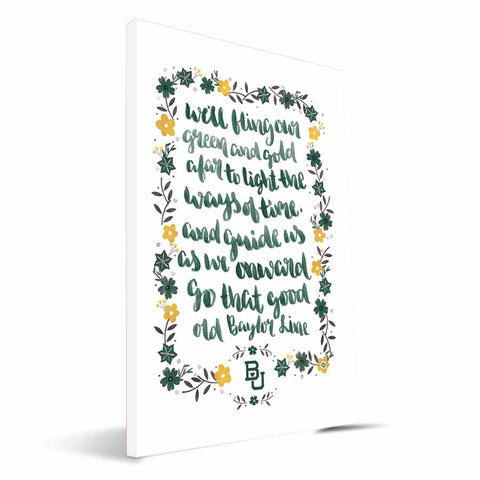Baylor Bears Hand-Painted Song Canvas Print