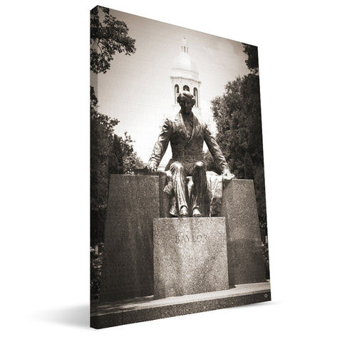 Baylor Bears Judge Baylor Statue Canvas Print
