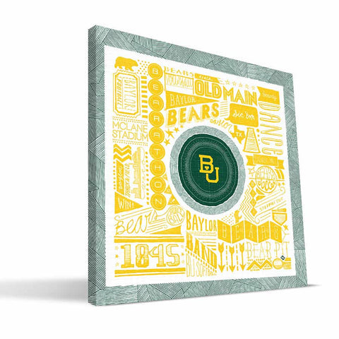 Baylor Bears Pictograph Canvas Print