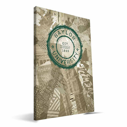 Baylor Bears Scrapbook Canvas Print