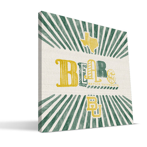 Baylor Bears State Canvas Print