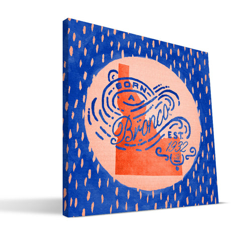 Boise State Broncos Born a Fan Canvas Print