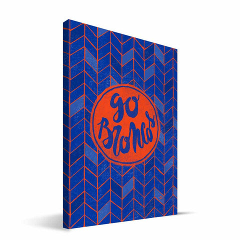 Boise State Broncos Geometric Canvas Print