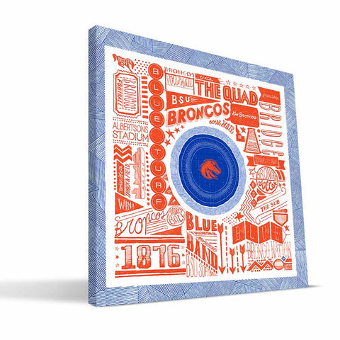 Boise State Broncos Pictograph Canvas Print