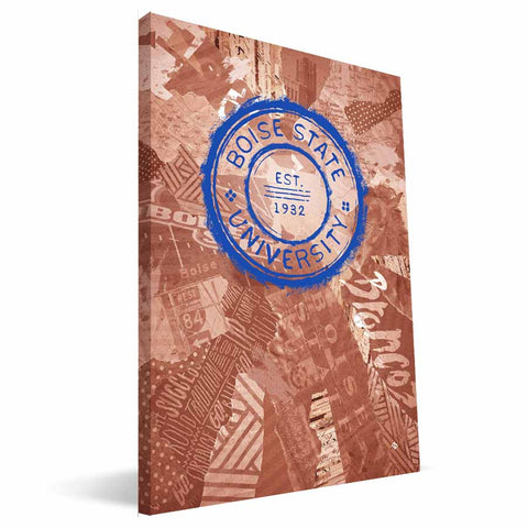 Boise State Broncos Scrapbook Canvas Print