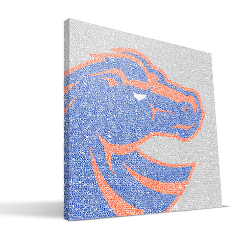 Boise State Broncos Typo Canvas Print