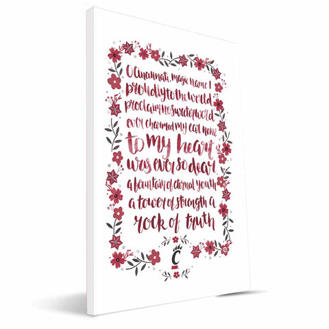 Cincinnati Bearcats Hand-Painted Song Canvas Print