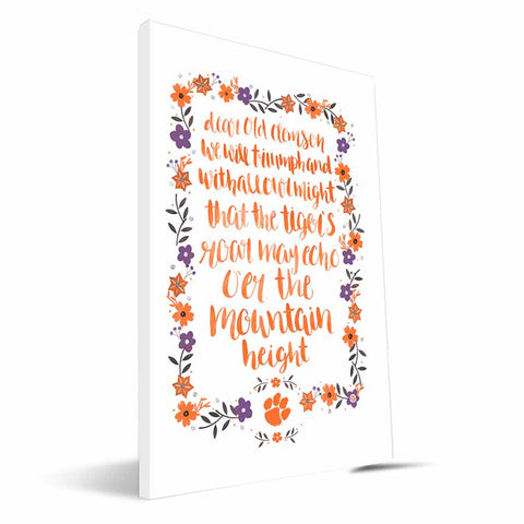 Clemson Tigers Hand-Painted Song Canvas Print