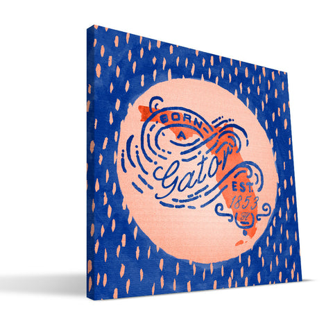 Florida Gators Born a Fan Canvas Print