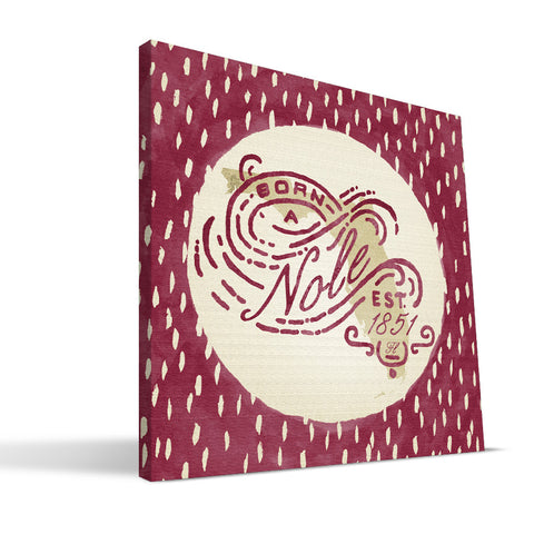 Florida State Seminoles Born a Fan Canvas Print