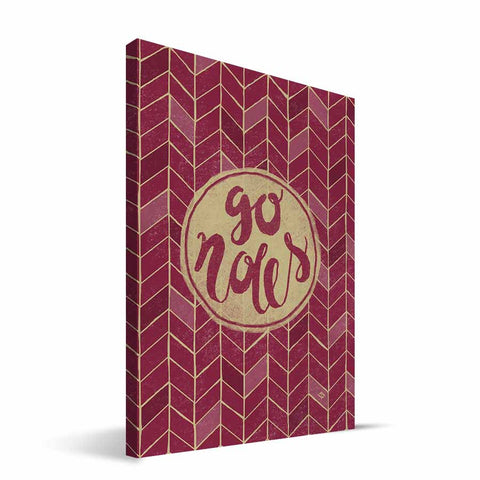 Florida State Seminoles Geometric Canvas Print