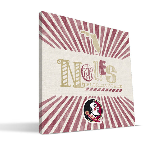 Florida State Seminoles State Canvas Print