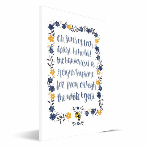 Georgia Tech Yellow Jackets Hand-Painted Song Canvas Print