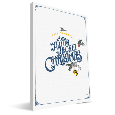 Georgia Tech Yellow Jackets Merry Little Christmas Canvas Print