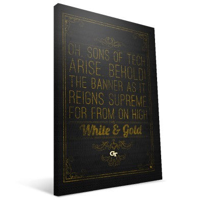 Georgia Tech Yellow Jackets Song Canvas Print