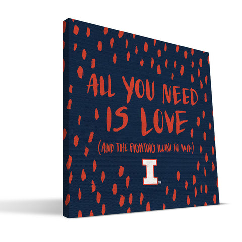 Illinois Fighting Illini All You Need Canvas Print