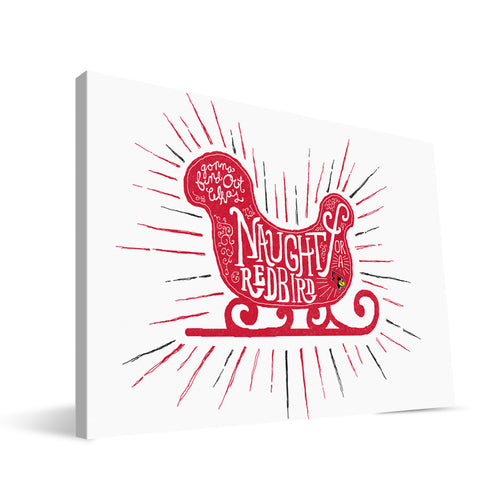 Illinois State Redbirds Naughty or Nice Canvas Print