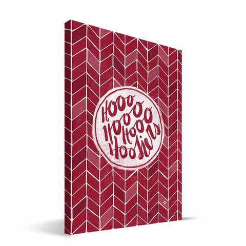 Indiana Hoosiers Geometric Canvas Print