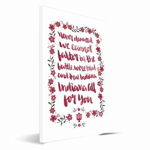 Indiana Hoosiers Hand-Painted Song Canvas Print