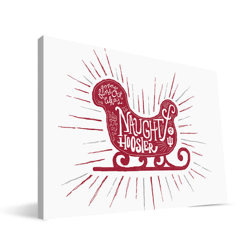 Indiana Hoosiers Naughty or Nice Canvas Print