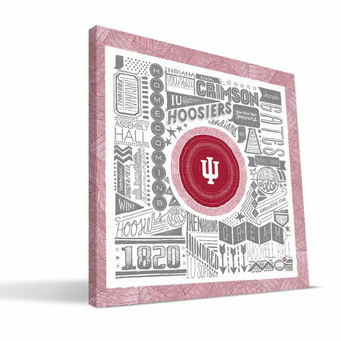 Indiana Hoosiers Pictograph Canvas Print