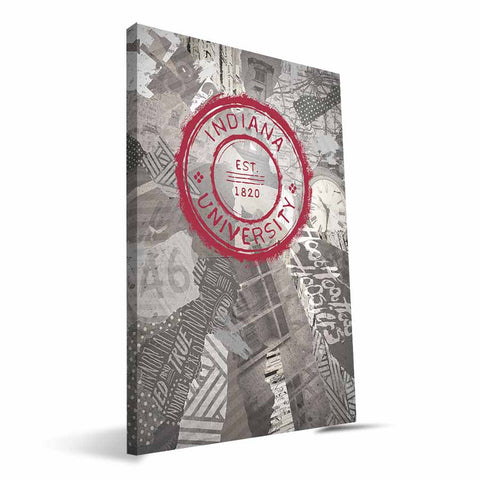 Indiana Hoosiers Scrapbook Canvas Print