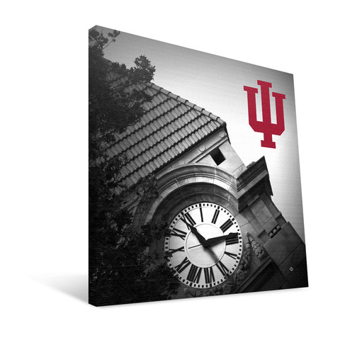 Indiana Hoosiers Student Center Clock Canvas Print