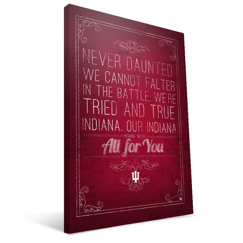 Indiana Hoosiers Song Canvas Print