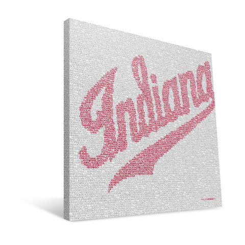 Indiana Hoosiers Typo Canvas Print