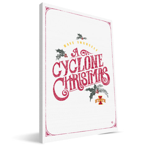 Iowa State Cyclones Merry Little Christmas Canvas Print