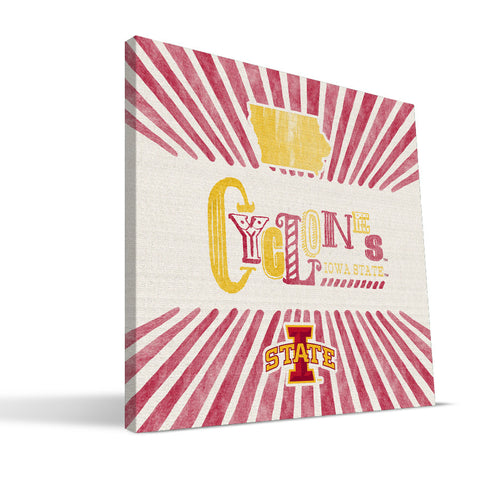 Iowa State Cyclones State Canvas Print