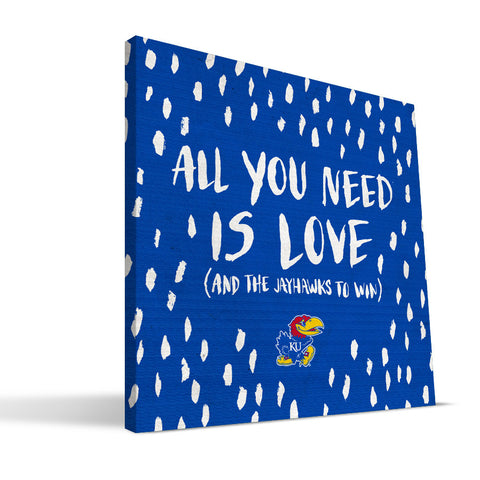 Kansas Jayhawks All You Need Canvas Print