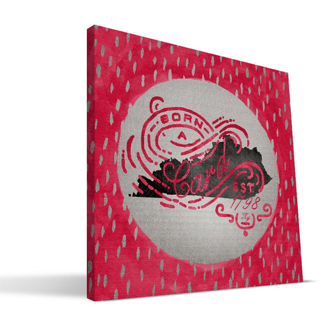 Louisville Cardinals Born a Fan Canvas Print